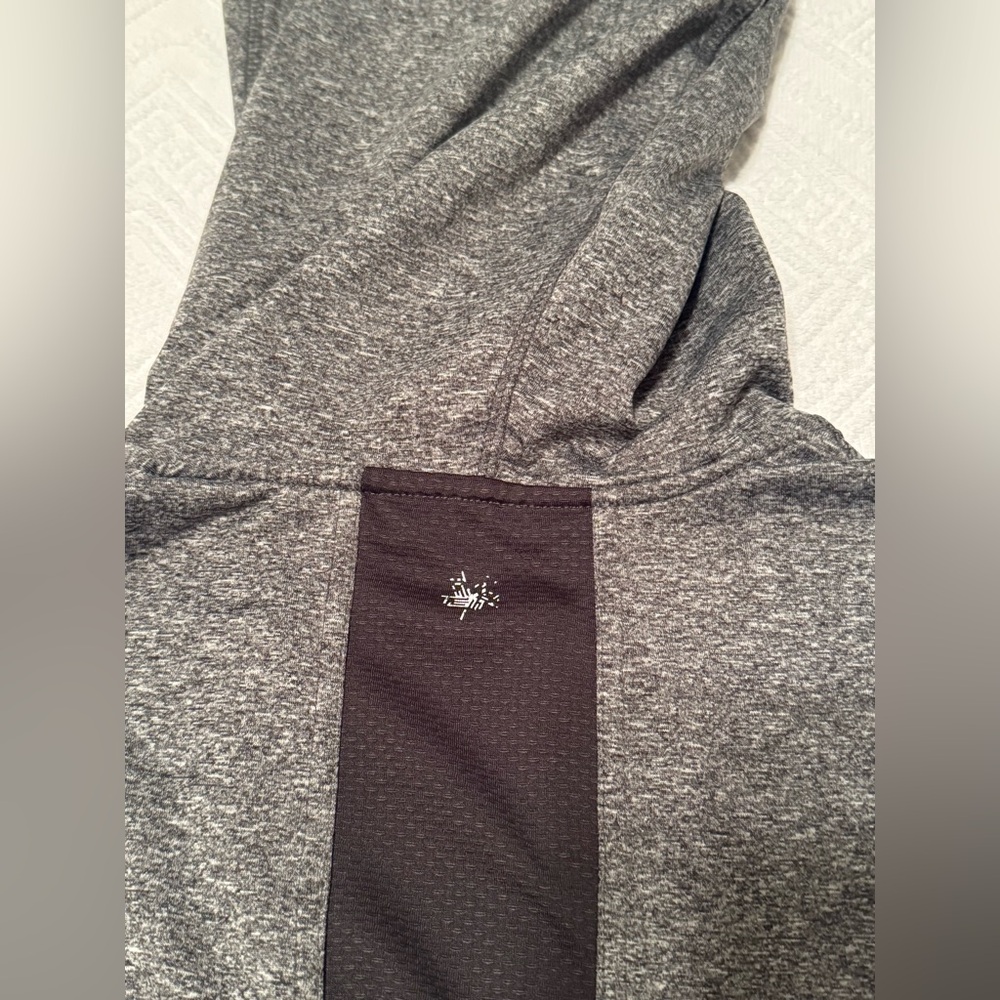 Women’s Tek Gear Warm Gear sleeveless hoodie jacket - gray and neon - small - Picture 8 of 13